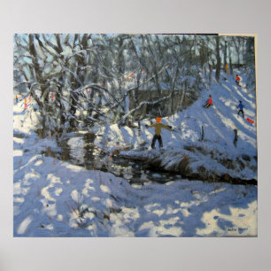 Poster Courant Derbyshire d'hiver