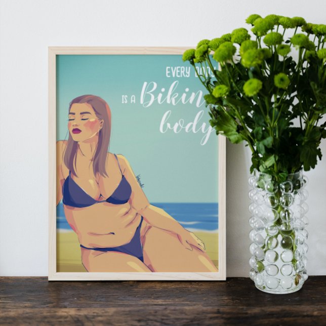 Poster Courbe d'été femme Bikini (Créateur téléchargé)