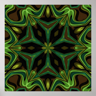 Poster Courbes et Angles Mandala