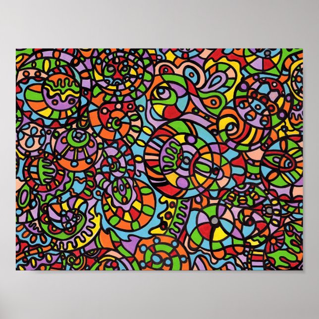 Poster Courbes et sphères (Devant)