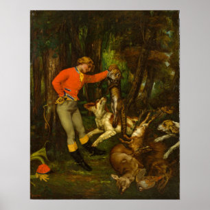 Poster Courbet - Après la chasse