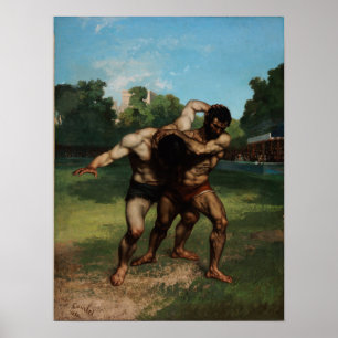 Poster Courbet - Les Lutteurs