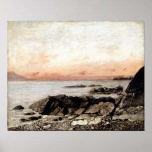 Poster Courbet - Sunset Vevey Suisse