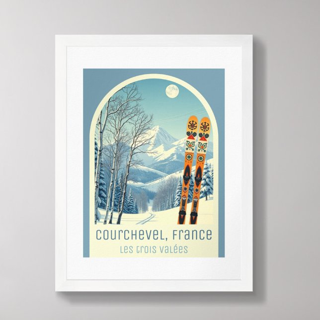 Poster Courchevel France Les trois Vallées ski (Créateur téléchargé)