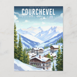 Poster Courchevel - Frankreich - Auvergne-Rhône-Al Postkarte