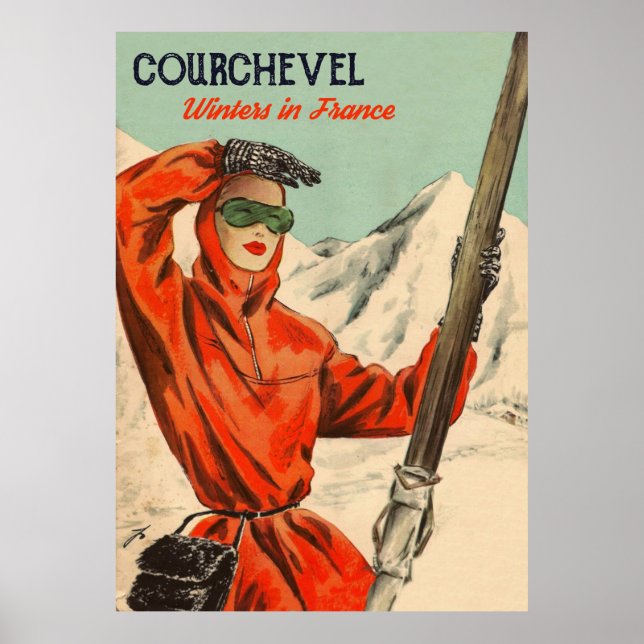 Poster Courchevel Posh Girl (Devant)