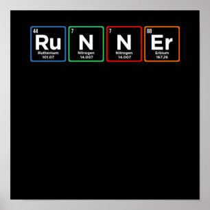 Poster Coureur Périodiquement Moitié Marathon Coureur Lov