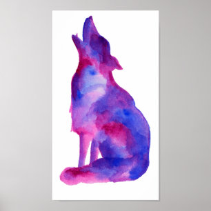 Poster Courir avec les loups