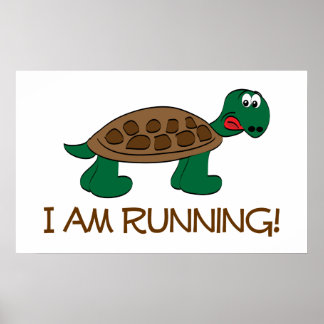 Poster Courir la tortue