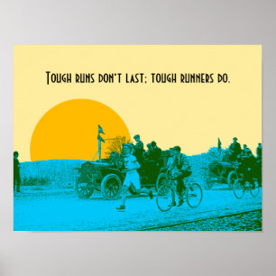 Poster Courir le marathon de Jogging Inspirational Vintag