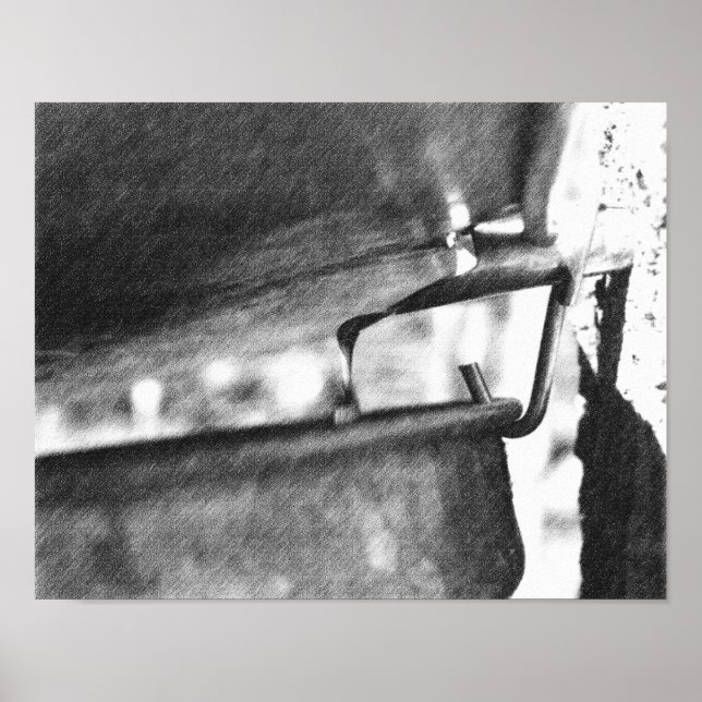 Poster Courir Maple Sap Bucket Black Pencil Art (Devant)