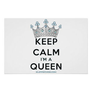 Poster Couronne argentée polie de la reine SlipperyJoe's 