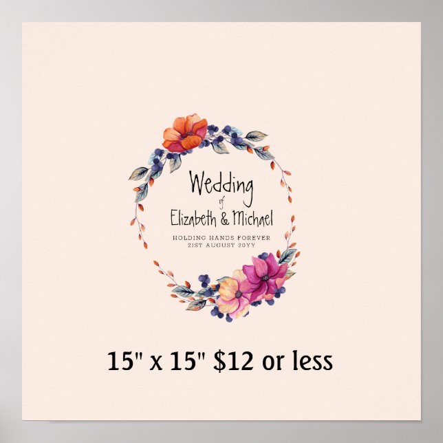 Poster Couronne d'arbres aux empreintes digitales violet  (Devant)