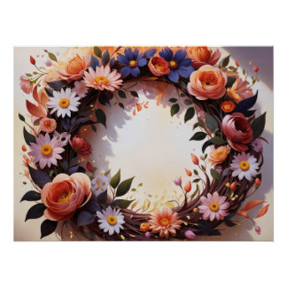 Poster Couronne de fleurs