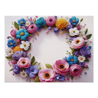 Poster Couronne de fleurs