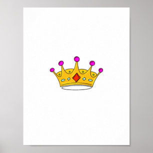 Poster Couronne de princesse, couronne de prince, thème d