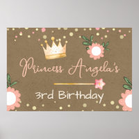 Couronne de princesse rose petite fille anniversai