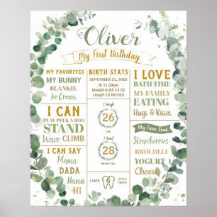 Poster Couronne de verdure Anniversaire Étape importante 