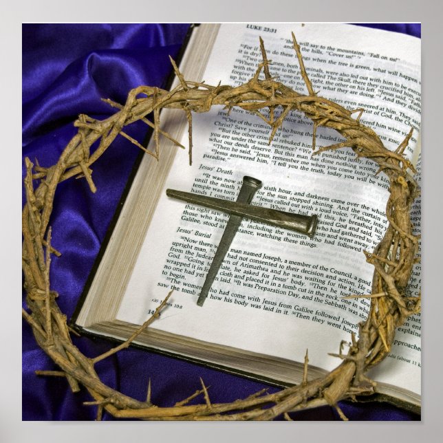 Poster Couronne d'épines avec ongles (Devant)