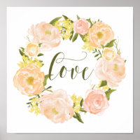 Couronne Pastel Orange Peonies | Love Lettering
