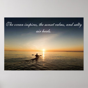 Poster Courrier inspiré de citation de canoë de kayak de