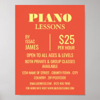Cours de piano élégant Publicité
