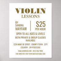 Cours de violon élégant Publicité