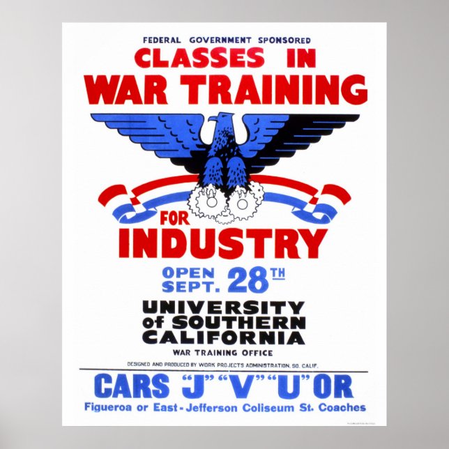 Poster Cours d'entraînement de guerre des États-Unis 1943 (Devant)