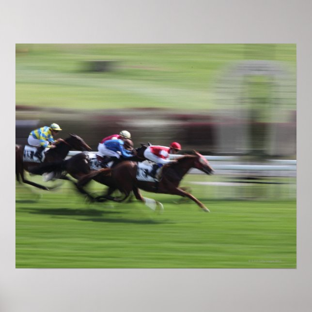 Poster course à cheval (Devant)