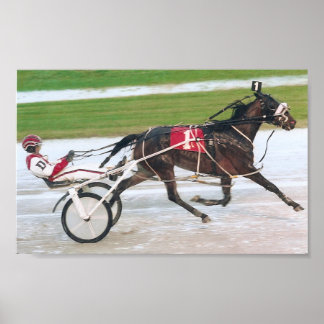 Poster course à cheval