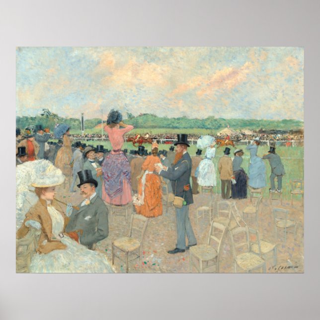 Poster Course à Longchamp - Jean-Louis Forain Art (Devant)