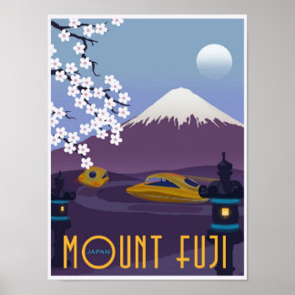 Poster Course au Mont Fuji dans votre voiture volante!