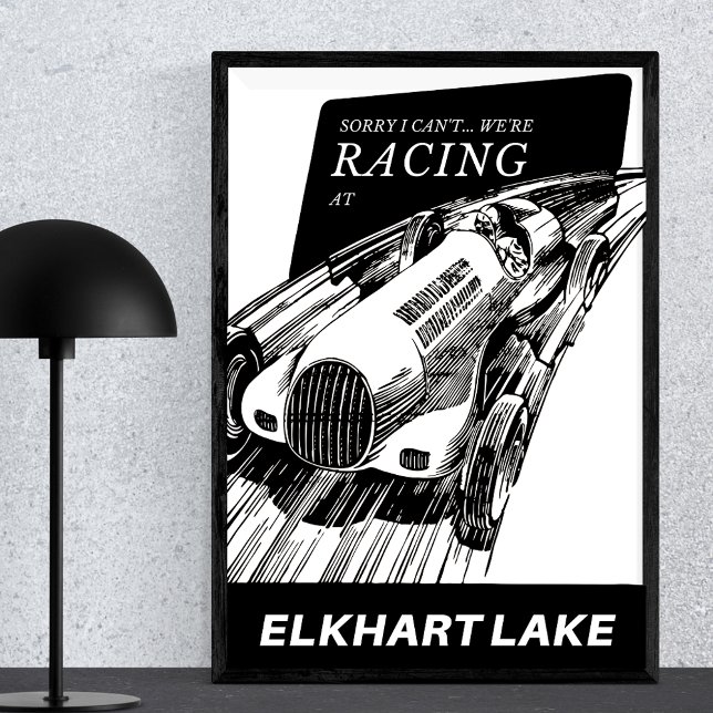 Poster Course automobile à Elkhart Lake Wisconsin Road Am (Créateur téléchargé)