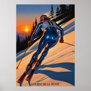 Poster COURSE DE LA PENTE - Art original Dec