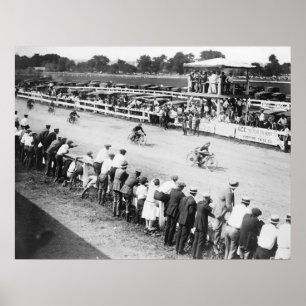Poster Course de moto : 1920