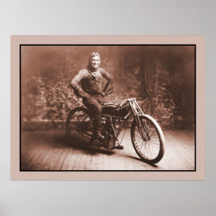 Poster Course de moto : Winner 100 mi. race, Norton KS