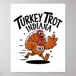 Poster Course de Thanksgiving Turkey Trot Indiana Hommes