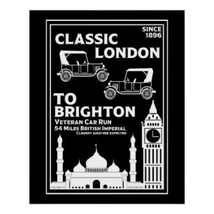 Poster Course De Voiture Vétérinaire De Londres À Brighto