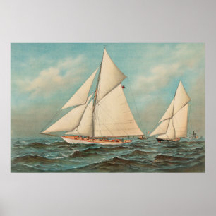 Poster Course Nautique Vintage Yachts #1