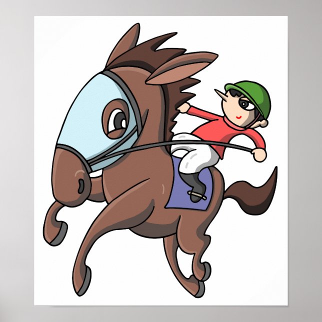 Poster Courses de chevaux. (Devant)