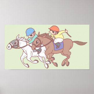 Poster Courses de chevaux.