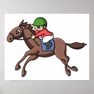 Poster Courses de chevaux.