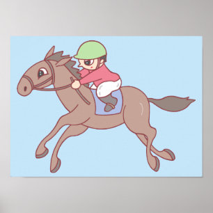Poster Courses de chevaux.