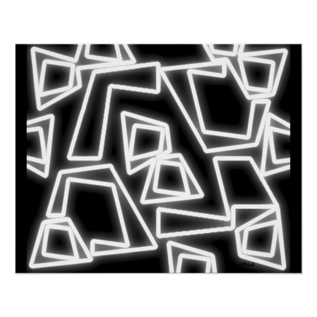 Poster Courseur de grille néon (Devant)