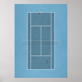 Poster Court de tennis illustré ci-dessus
