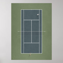 Poster Court de tennis illustré ci-dessus
