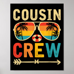 Poster Cousin Crew 2025 Summer Vacation Beach Voyage en f