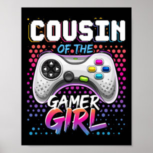 Poster Cousin De La Gamer Girl Matching Jeu Vidéo Naissan