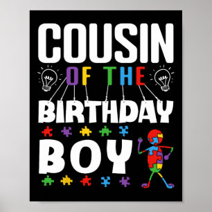 Poster Cousin du garçon qui fête son anniversaire Puzzle