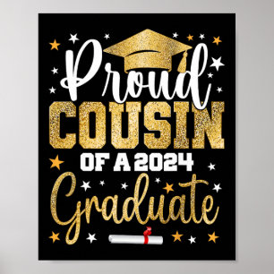 Poster Cousin D'Un Diplômé De 2024 Cl